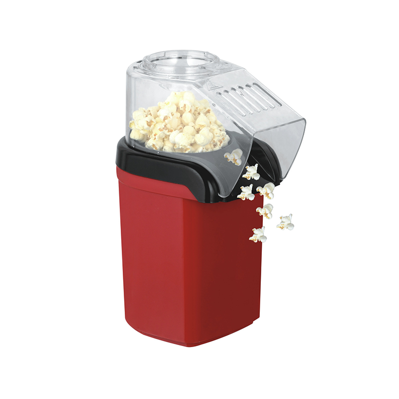 Rode aluminium pan-popcornmachine, model PM-1200, Europese stekker